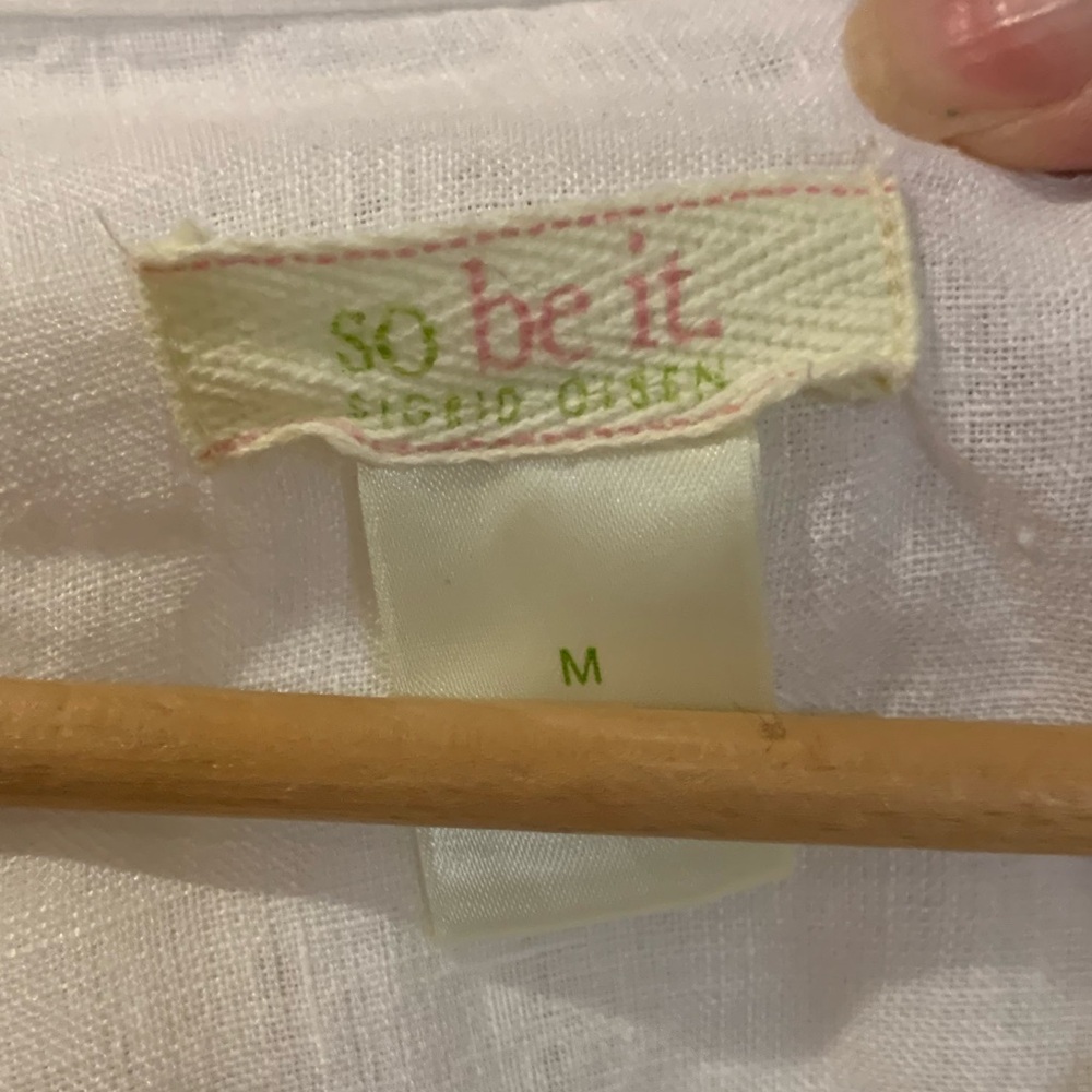 Sigrid Olsen Linen Tuxedo Blouse - image 6